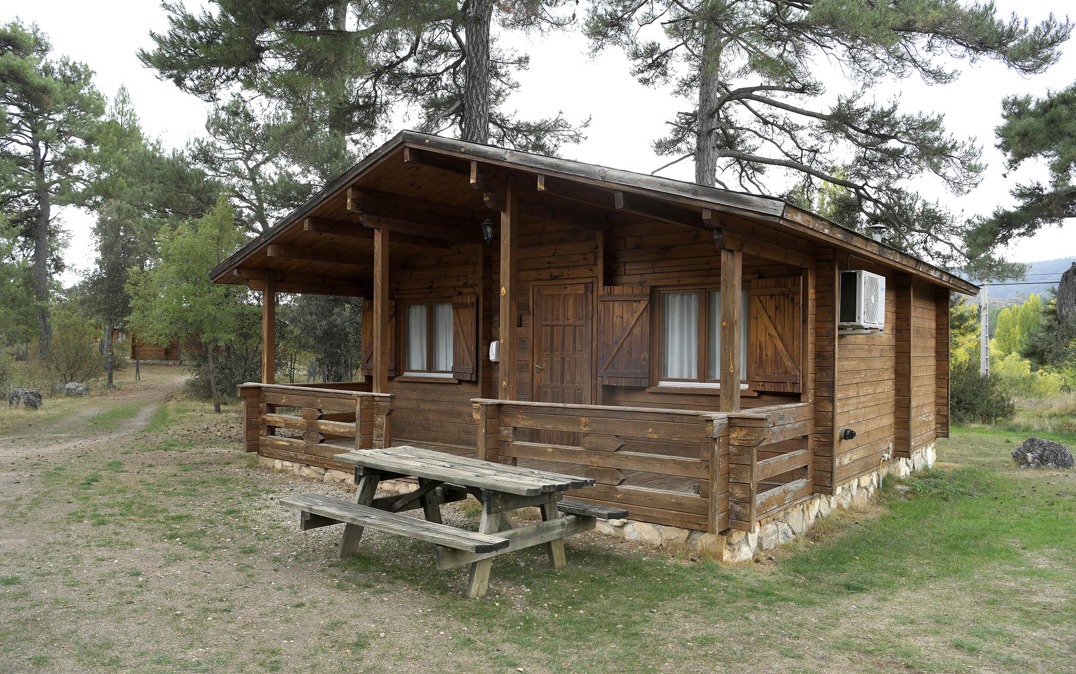 exterior de la casa de madera
